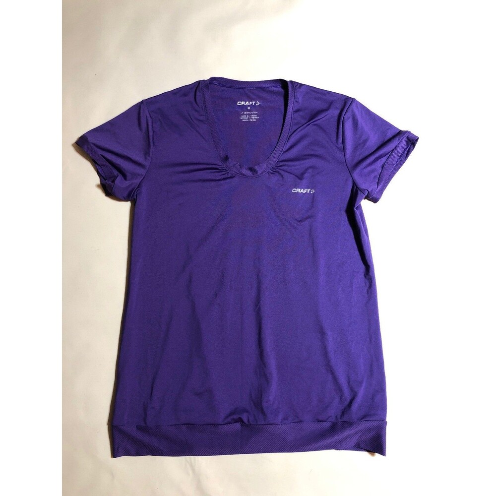 Women's Craft Workout Shirt Medium Purple L1 Ventilation NWOT From REI